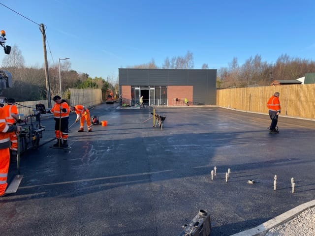 Tarmacadam contractor in North East England new carpark construction