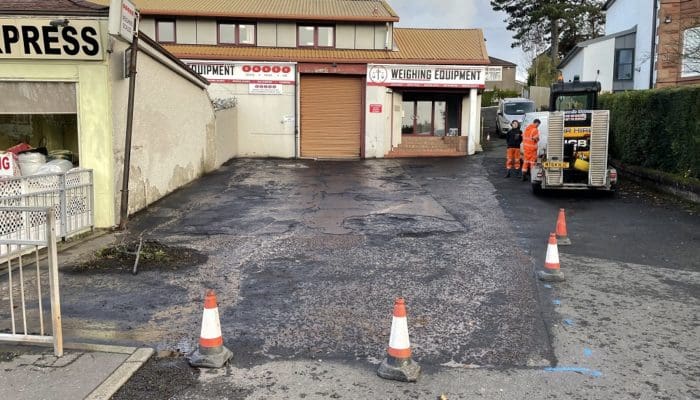 Commercial carpark repair in Glasgow