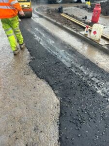 Tarmacadam road re-instatement works in Glasgow G77