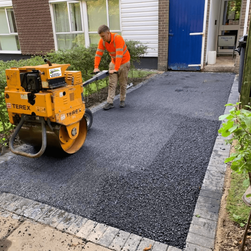 Armstrong's Surfacing tarmacadam surfacing crew