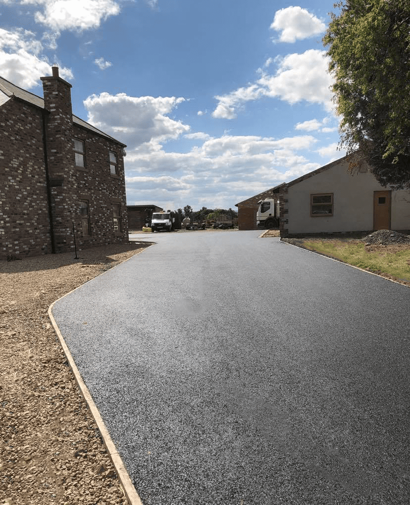 Driveway surfaced with Tarmacadam Scotland